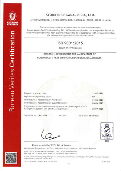 ISO9001 certification